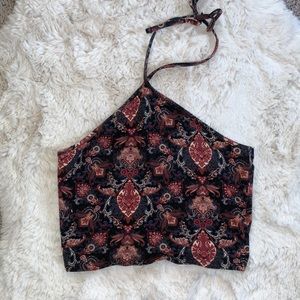 Paisley Halter Crop Top